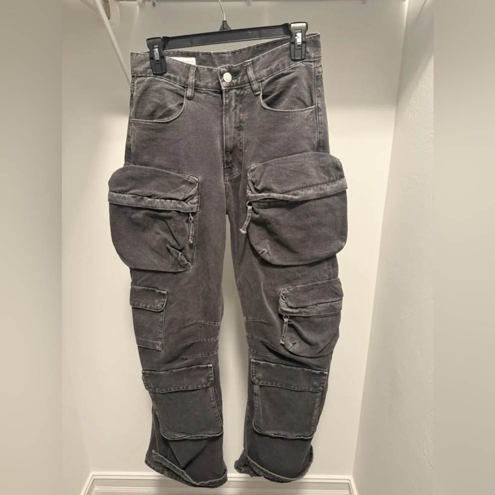Zara Men's Charcoal Cargo Pants